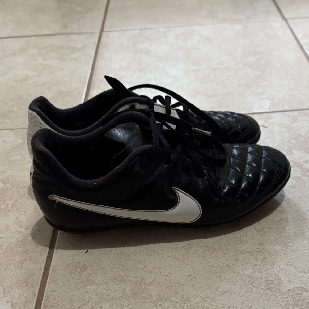 Nike Kids Black Sneakers with White Logo
